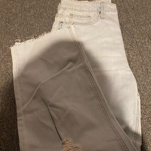 COPY - Lauren Conrad Super High Rise cropped Embroidered Jeans NWT